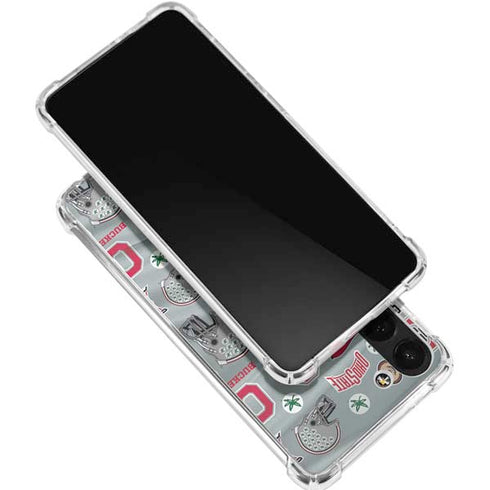 Ohio State University Pattern Galaxy S23 FE Clear Case